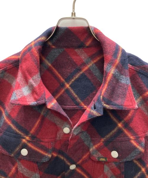 UNDERCOVER（アンダーカバー）UNDERCOVER (アンダーカバー) ウール混モッサージャケット レッド×ブラック サイズ:4の古着・服飾アイテム