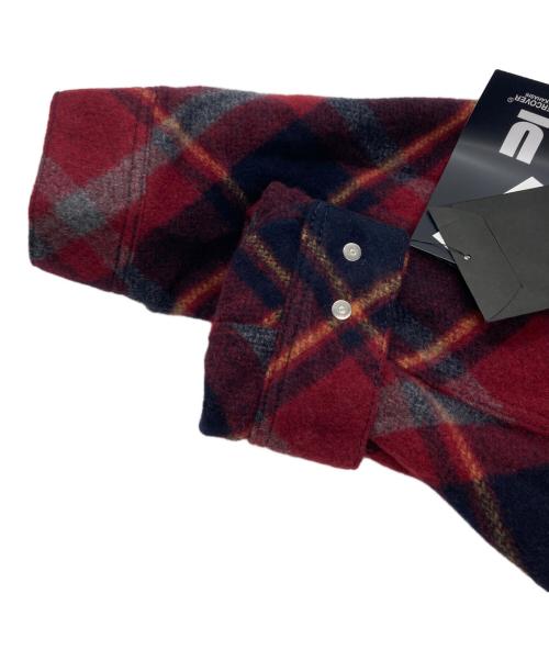 UNDERCOVER（アンダーカバー）UNDERCOVER (アンダーカバー) ウール混モッサージャケット レッド×ブラック サイズ:4の古着・服飾アイテム