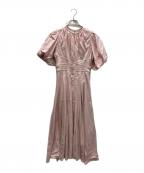 HER LIP TOハーリップトゥ）の古着「Fountain Lace Up Bow Dress」｜ピンク