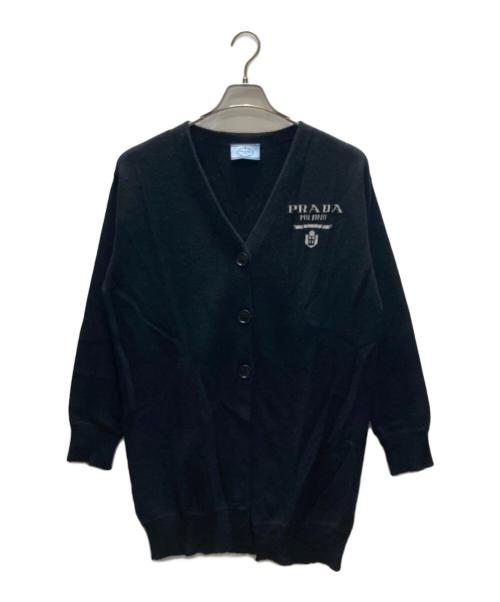 PRADA（プラダ）PRADA (プラダ) カシミヤブレンドニットカーディガン ブラック サイズ:38の古着・服飾アイテム