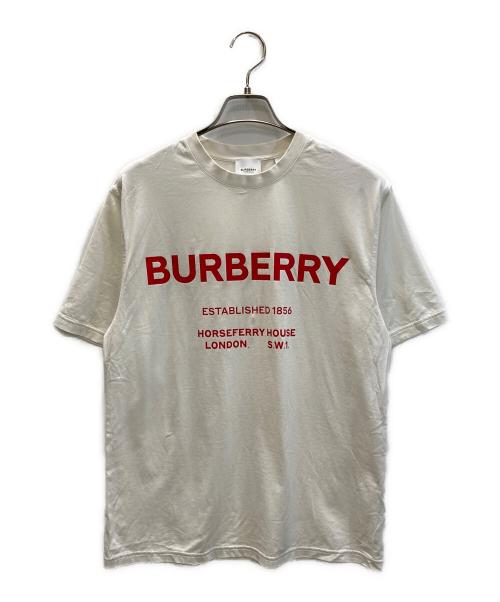 BURBERRY LONDON（バーバリーロンドン）BURBERRY LONDON (バーバリーロンドン) Horse Ferry Print Cotton Tee ホワイト サイズ:SIZE XSの古着・服飾アイテム