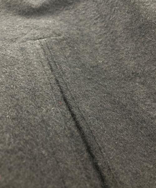 GROUND Y（グラウンドワイ）GROUND Y (グラウンドワイ) VINTAGE FLANNEL DROP SHOULDER P COAT/ヴィンテーランジフネルドロップショルダーピーコート ブラック サイズ:3の古着・服飾アイテム