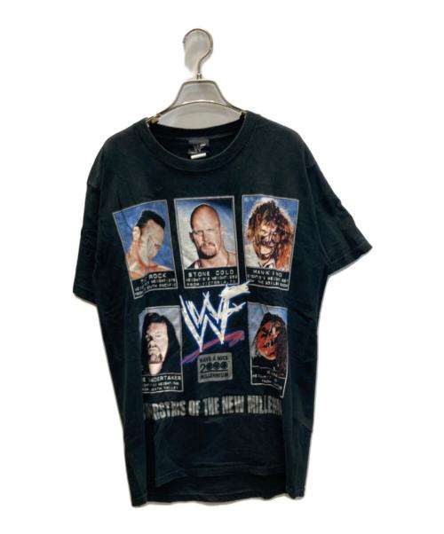WWF（ワールド・ワイド・ファンド・フォー・ネイチャー）WWF (ワールド・ワイド・ファンド・フォー・ネイチャー) プロレスTシャツ ブラック サイズ:SIZE Lの古着・服飾アイテム