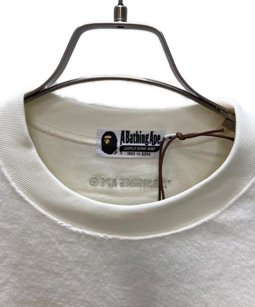 A BATHING APE（ア ベイシング エイプ）A BATHING APE (ア ベイシング エイプ) LOGO RELAXED FIT CREWNECK SWEAT SHIRT ベージュ サイズ:XLの古着・服飾アイテム