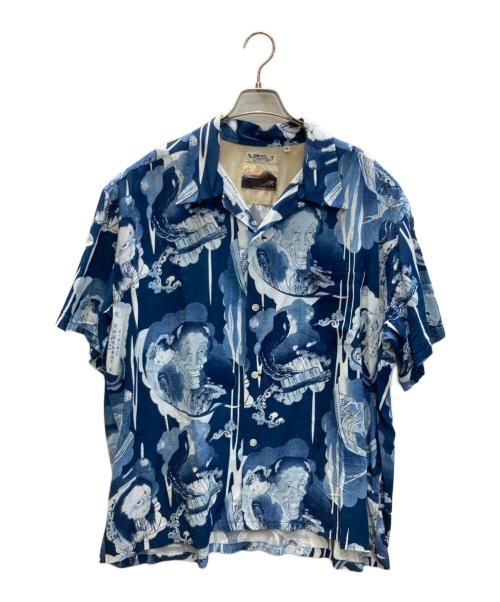 Sun Surf SPECIAL EDITION（サンサーフ・スペシャルエディション）Sun Surf SPECIAL EDITION (サンサーフ・スペシャルエディション) 葛飾北斎 (カツシカホクサイ) 百物語 アロハシャツ ネイビー サイズ:XXLの古着・服飾アイテム