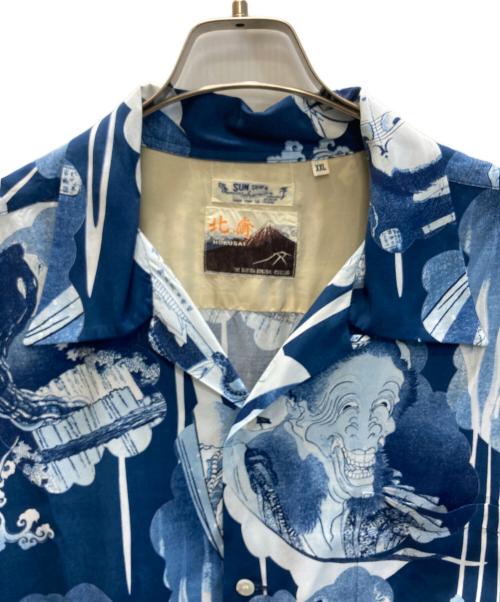 Sun Surf SPECIAL EDITION（サンサーフ・スペシャルエディション）Sun Surf SPECIAL EDITION (サンサーフ・スペシャルエディション) 葛飾北斎 (カツシカホクサイ) 百物語 アロハシャツ ネイビー サイズ:XXLの古着・服飾アイテム