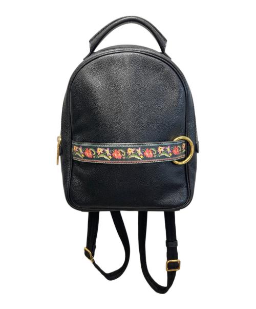 ETRO（エトロ）ETRO (エトロ) 花柄ミニリュック ブラックの古着・服飾アイテム