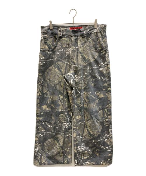Jaded London（ジェイデッドロンドン）Jaded London (ジェイデッドロンドン) Camo COLOSSUS JEANS / カモ コロッサス ジーンズ カーキ×グレー サイズ:34の古着・服飾アイテム
