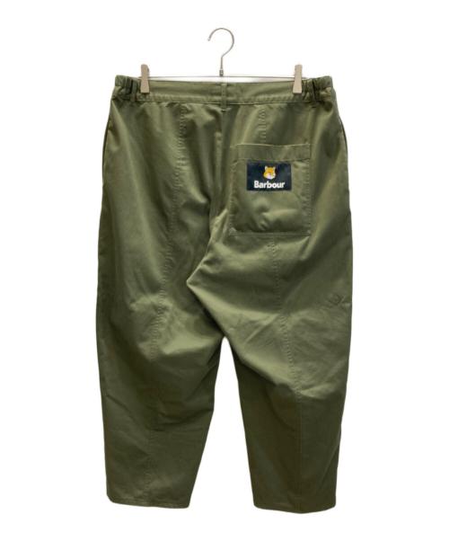 maison kitsune（メゾンキツネ）maison kitsune (メゾンキツネ) Barbour (バブアー) カーゴパンツ オリーブ サイズ:SIZE 96cmの古着・服飾アイテム