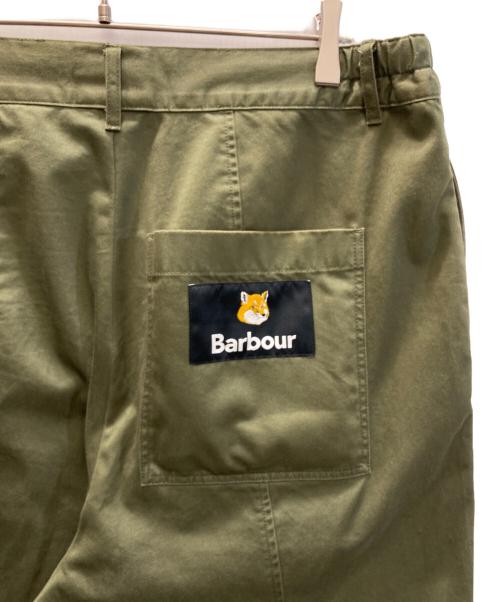 maison kitsune（メゾンキツネ）maison kitsune (メゾンキツネ) Barbour (バブアー) カーゴパンツ オリーブ サイズ:SIZE 96cmの古着・服飾アイテム