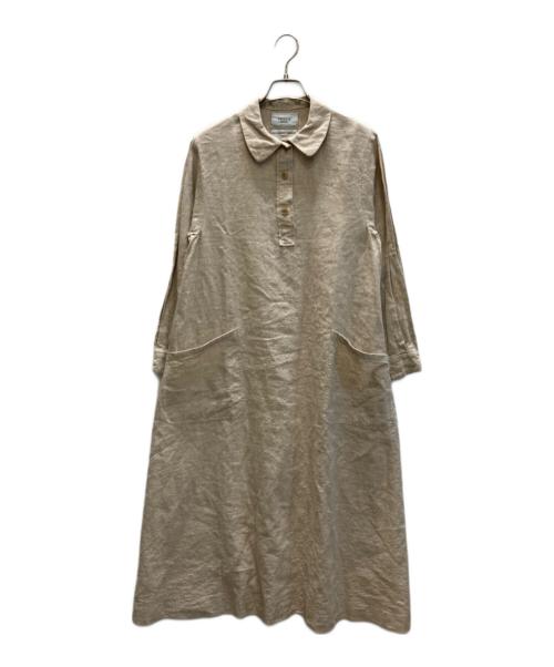 YAECA（ヤエカ）YAECA (ヤエカ) コットンリネンワンピース ベージュ サイズ:SIZE Sの古着・服飾アイテム