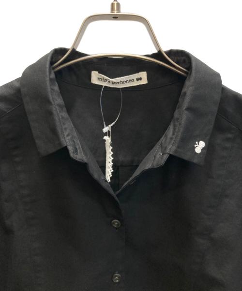 mina perhonen（ミナ ペルホネン）mina perhonen (ミナ ペルホネン) Honnete オネット ブラウス ブラック サイズ:SIZE Mの古着・服飾アイテム