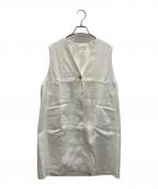 IENAイエナ）の古着「リネンアセテートコクーンジレ」｜ホワイト