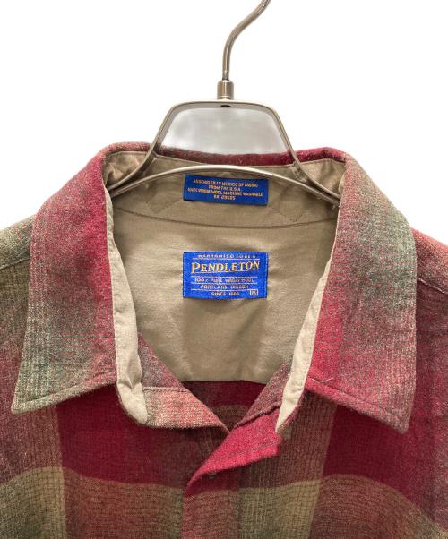 PENDLETON（ペンドルトン）PENDLETON (ペンドルトン) オンブレチェックボードシャツ レッド サイズ:XLの古着・服飾アイテム