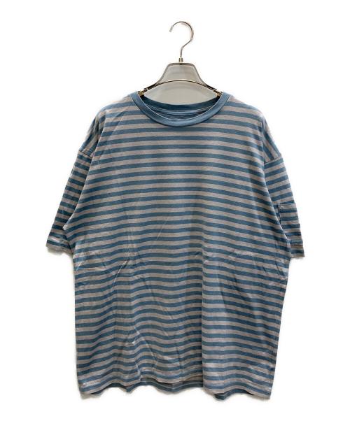 Needles（ニードルズ）Needles (ニードルズ) S/S Crew Neck Tee - Cotton Stripe Jersey / クルーネックティー ブルー×グレー サイズ:SIZE XLの古着・服飾アイテム