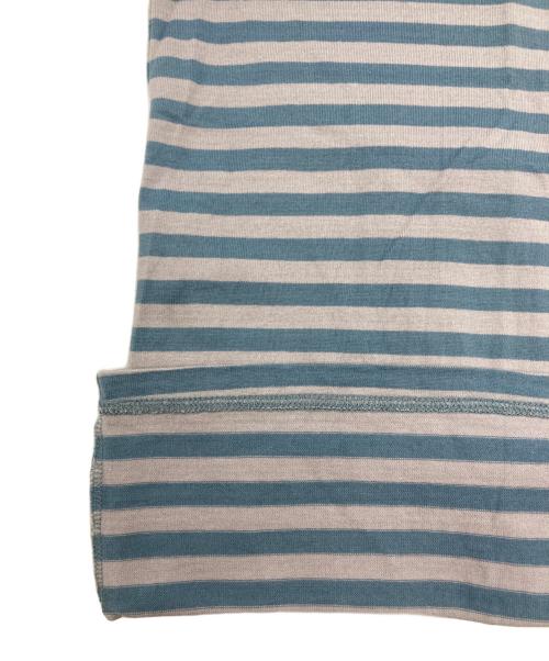 Needles（ニードルズ）Needles (ニードルズ) S/S Crew Neck Tee - Cotton Stripe Jersey / クルーネックティー ブルー×グレー サイズ:SIZE XLの古着・服飾アイテム