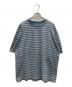 Needles（ニードルズ）の古着「S/S Crew Neck Tee - Cotton Stripe Jersey / クルーネックティー」｜ブルー×グレー