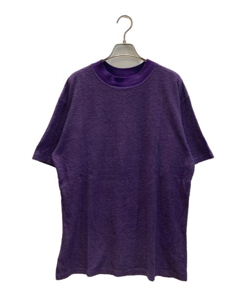 Needles（ニードルズ）Needles (ニードルズ) S/S Mock Neck Tee - Cotton Pile Jersey / モックネックティー パープル サイズ:SIZE Lの古着・服飾アイテム