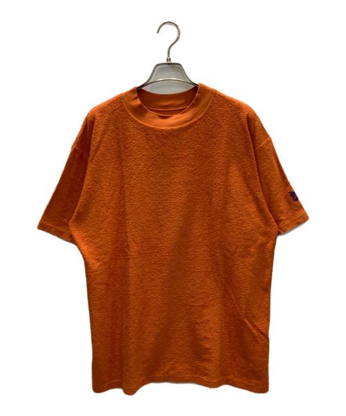 Needles（ニードルズ）Needles (ニードルズ) S/S Mock Neck Tee - Cotton Pile Jersey / モックネックティー オレンジ サイズ:SIZE Lの古着・服飾アイテム