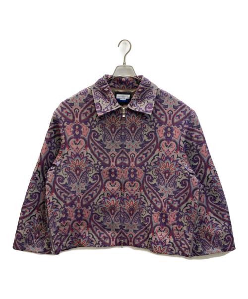 MAISON SCOTCH（メゾンスコッチ）MAISON SCOTCH (メゾンスコッチ) ダマスクジャガードプライムオーバーZIPブルゾン パープル×ピンク サイズ:02の古着・服飾アイテム