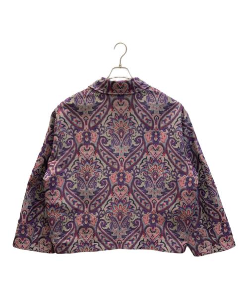 MAISON SCOTCH（メゾンスコッチ）MAISON SCOTCH (メゾンスコッチ) ダマスクジャガードプライムオーバーZIPブルゾン パープル×ピンク サイズ:02の古着・服飾アイテム