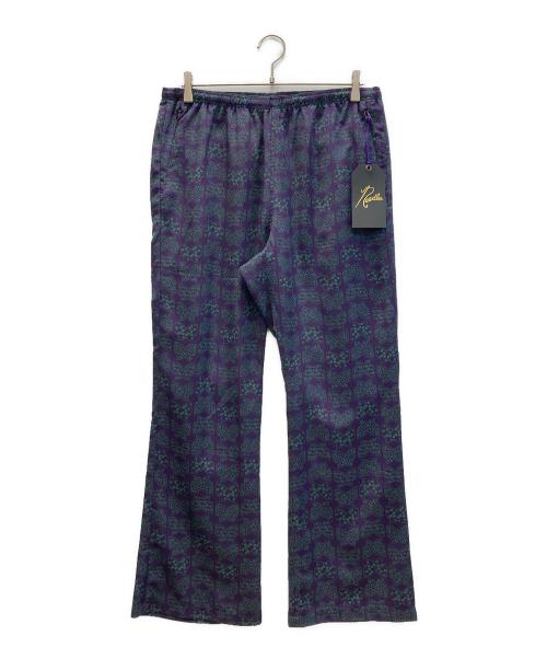 Needles（ニードルズ）Needles (ニードルズ) W.U. Straight Pant - Poly Faille / Pt. - Papillon / ウォームアップストレートパンツ パープル×グリーン サイズ:SIZE Lの古着・服飾アイテム