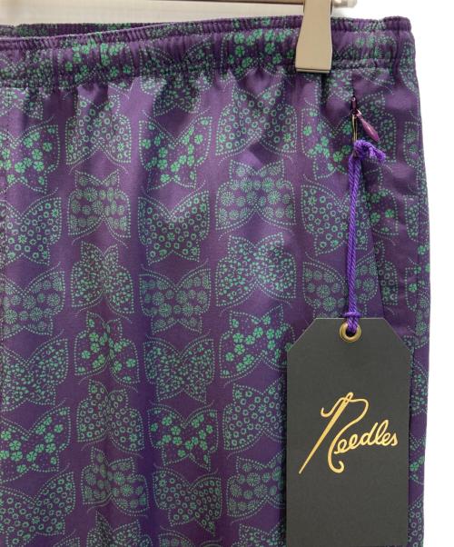 Needles（ニードルズ）Needles (ニードルズ) W.U. Straight Pant - Poly Faille / Pt. - Papillon / ウォームアップストレートパンツ パープル×グリーン サイズ:SIZE Lの古着・服飾アイテム