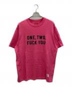 SUPREMEシュプリーム）の古着「One Two Fuck You S/S Top / ワンツーファックユー Tシャツ」｜ピンク