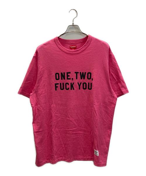 SUPREME（シュプリーム）SUPREME (シュプリーム) One Two Fuck You S/S Top / ワンツーファックユー Tシャツ ピンク サイズ:SIZE XLの古着・服飾アイテム