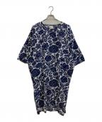 SOU・SOUソウソウ）の古着「高島縮 薙刀長方形衣 / ワンピース」｜ブルー
