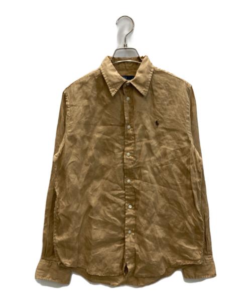 POLO RALPH LAUREN（ポロ・ラルフローレン）POLO RALPH LAUREN (ポロ・ラルフローレン) リネンシャツ ブラウン サイズ:SIZE Sの古着・服飾アイテム