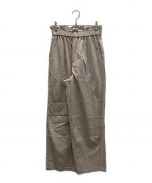 JOURNAL STANDARD（ジャーナルスタンダード）の古着「ウォッシャブルコットンリネンVIS ストレートパンツ」｜ベージュ