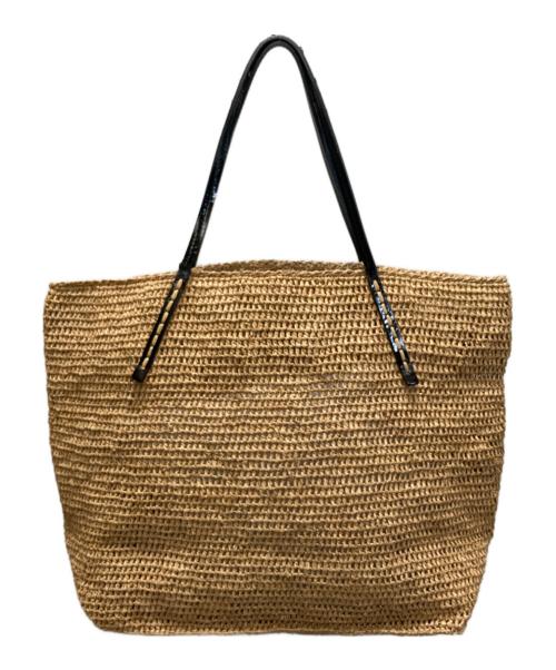 Sans-Arcidet（サン・アルシデ）Sans-Arcidet (サン・アルシデ) ラフィア トートバッグ ベージュの古着・服飾アイテム