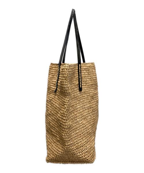 Sans-Arcidet（サン・アルシデ）Sans-Arcidet (サン・アルシデ) ラフィア トートバッグ ベージュの古着・服飾アイテム