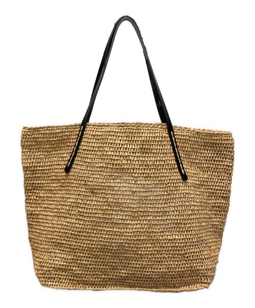 Sans-Arcidet（サン・アルシデ）Sans-Arcidet (サン・アルシデ) ラフィア トートバッグ ベージュの古着・服飾アイテム