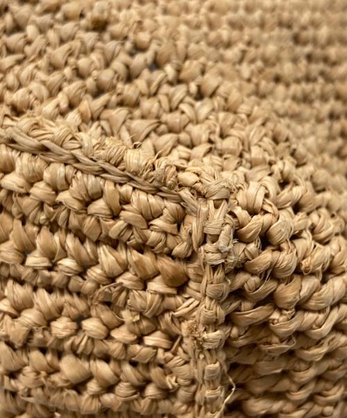 Sans-Arcidet（サン・アルシデ）Sans-Arcidet (サン・アルシデ) ラフィア トートバッグ ベージュの古着・服飾アイテム