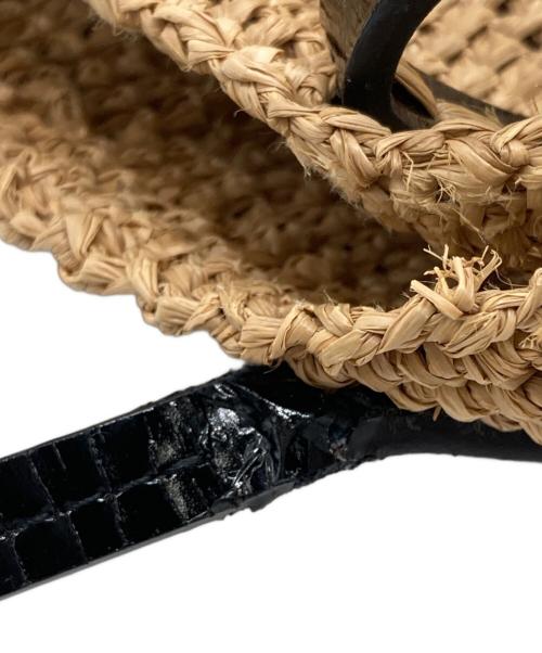 Sans-Arcidet（サン・アルシデ）Sans-Arcidet (サン・アルシデ) ラフィア トートバッグ ベージュの古着・服飾アイテム