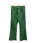 DAIRIKUダイリク）の古着「FLARE FLASHER PRESSED PANTS」｜グリーン
