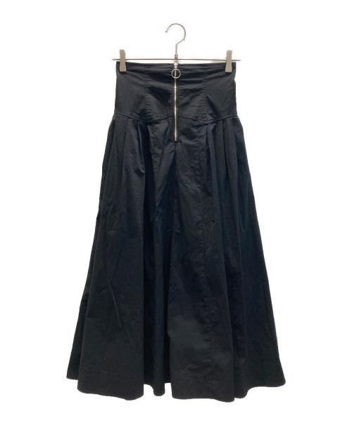 LAGUNA MOON（ラグナムーン）LAGUNA MOON (ラグナムーン) フロントZIPコルセット デザイン フレアスカート ブラック サイズ:SIZE Sの古着・服飾アイテム