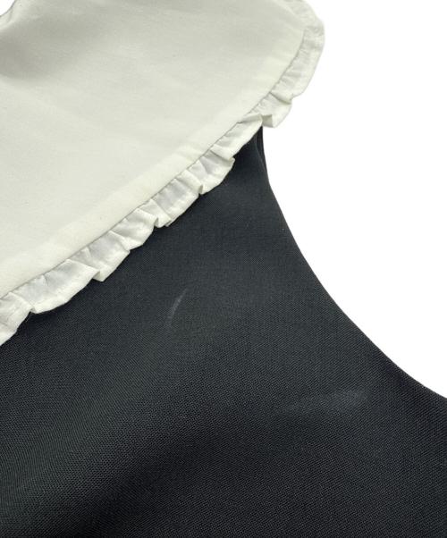 La boutique BonBon（ラブティックボンボン）La boutique BonBon (ラブティックボンボン) ビッグカラーミニワンピース ブラック×ホワイト サイズ:SIZE Freeの古着・服飾アイテム