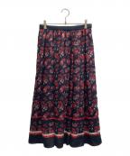 23区ニジュウサンク）の古着「パネルプリントスカート」｜レッド