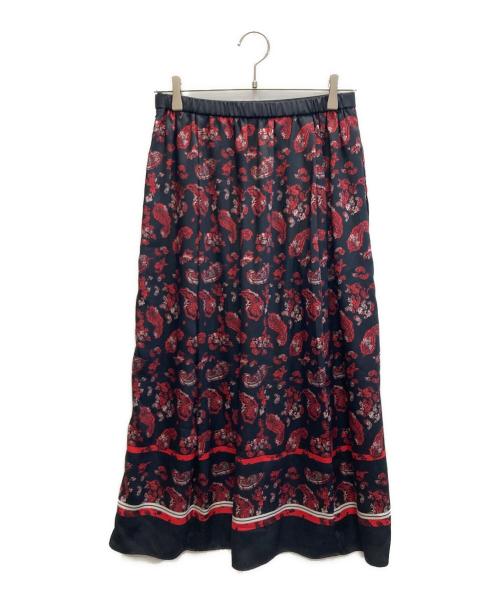23区（ニジュウサンク）23区 (ニジュウサンク) パネルプリントスカート レッド サイズ:SIZE M 未使用品の古着・服飾アイテム