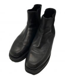 AURALEE×foot the coacher（オーラリー×フットザコーチャー）の古着「LEATHER SQUARE BOOTS（レザースクエアブーツ）」｜ブラック
