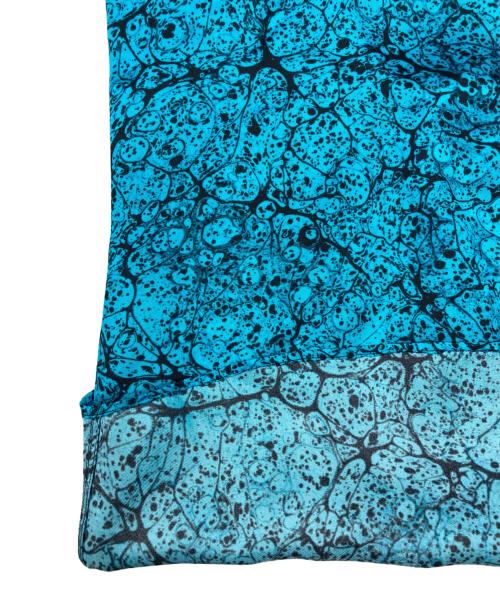 DRIES VAN NOTEN（ドリスヴァンノッテン）DRIES VAN NOTEN (ドリスヴァンノッテン) Satin Western Shirt / サテンウェスタンシャツ ブルー×ブラウン サイズ:SIZE 46の古着・服飾アイテム