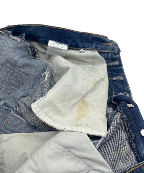 mnml（ミニマル）mnml (ミニマル) クラッシュリペアデニムパンツ インディゴ サイズ:SIZE 81cm (W32)の古着・服飾アイテム