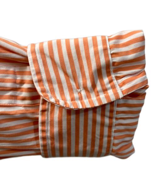 RALPH LAUREN（ラルフローレン）RALPH LAUREN (ラルフローレン) CLASSIC FIT ストライプ ボタンダウン シャツ オレンジ×ホワイト サイズ:Mの古着・服飾アイテム