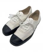 MARBOTマルボー）の古着「HOLECUT SNEAKERS（ホールカットスニーカー）」｜ホワイト×ブラック