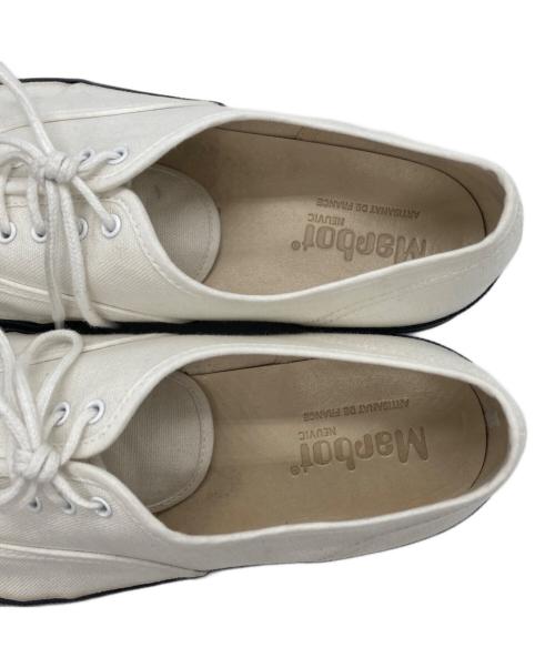 MARBOT（マルボー）MARBOT (マルボー) HOLECUT SNEAKERS（ホールカットスニーカー） ホワイト×ブラック サイズ:40の古着・服飾アイテム