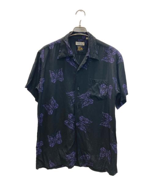 Sun Surf（サンサーフ）Sun Surf (サンサーフ) Needles (ニードルズ) BEAMS (ビームス) 別注アロハシャツ ブラック×パープル サイズ:Sの古着・服飾アイテム