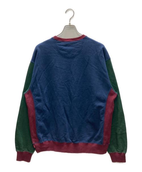 THE BLACK EYE PATCH（ブラックアイパッチ）THE BLACK EYE PATCH (ブラックアイパッチ) 取扱注意 刺繍スウェット ネイビー×グリーン サイズ:Lの古着・服飾アイテム